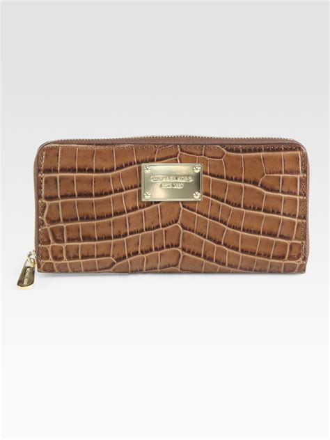 michael kors crocodile wallet